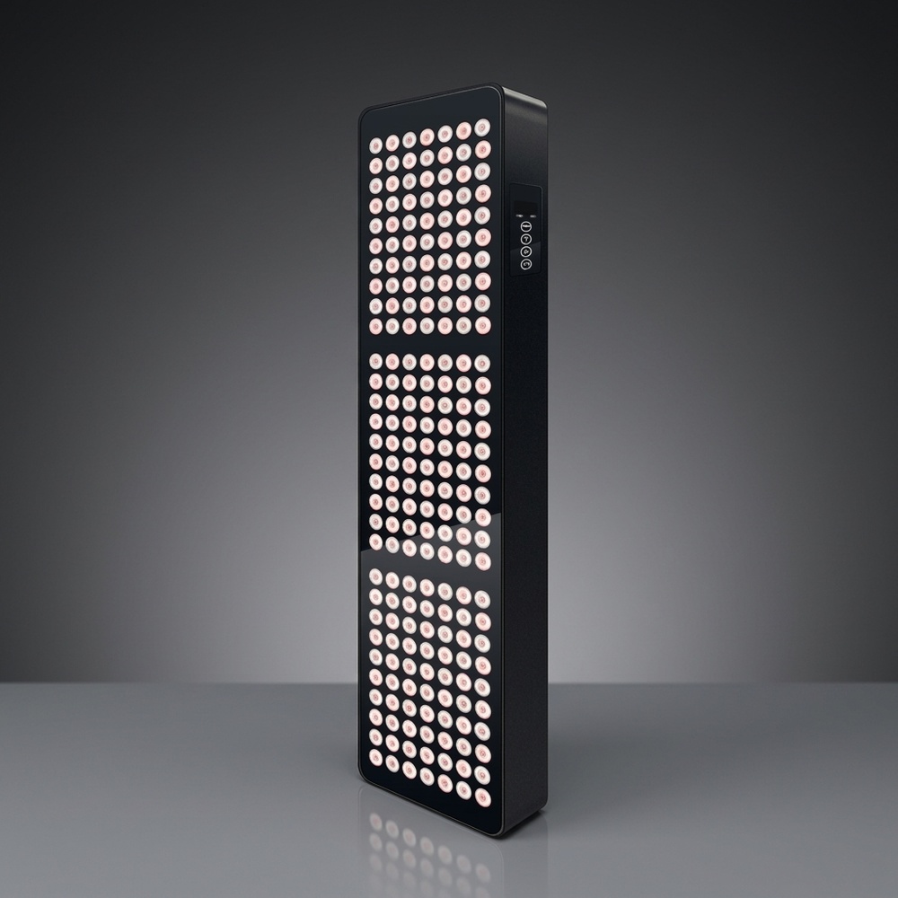 Professional Aluminum Red Light Therapy Device SUNGLOR SG-AL-1000 210 LEDs NIR 630nm 660nm 810nm 830nm 850nm Panel with Timer