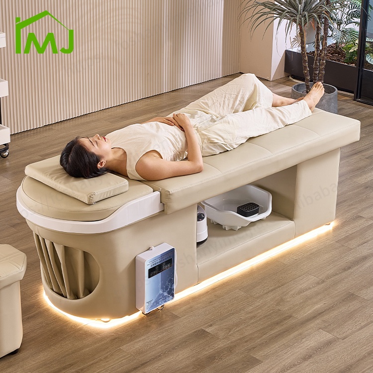Factory Beauty Salon Hair Washing Head Spa Massage Table Shampoo Bed With LED