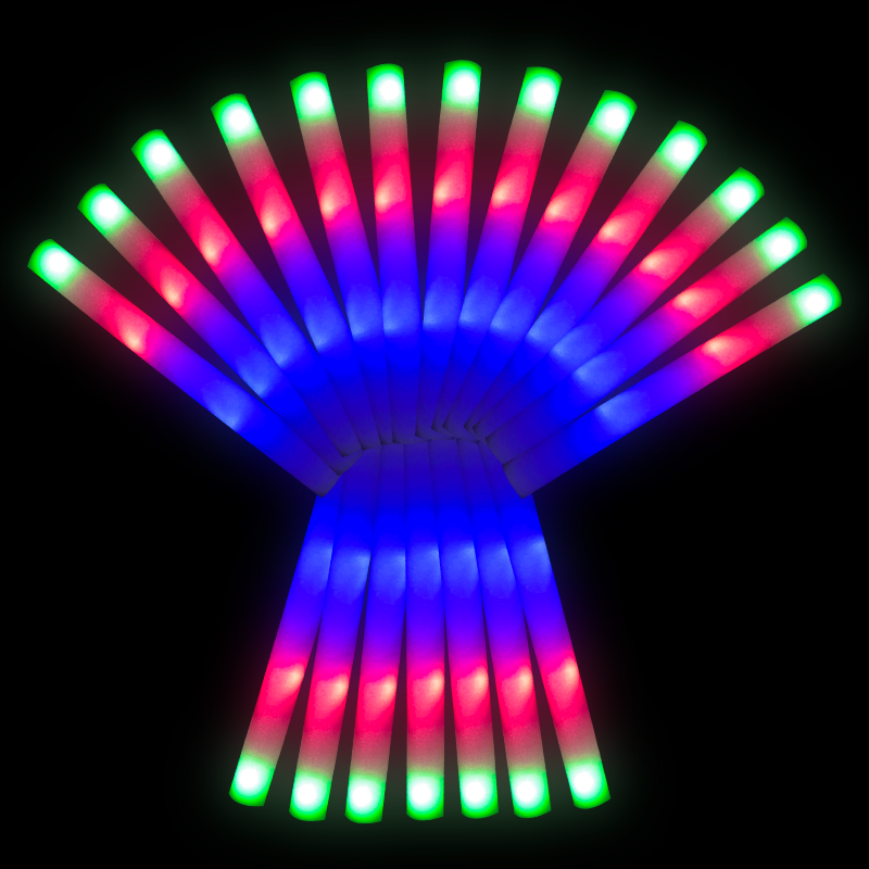 High Quality Promotional Light Wand Custom Glow Light Up Detailing Foam Sticks With Led Lights