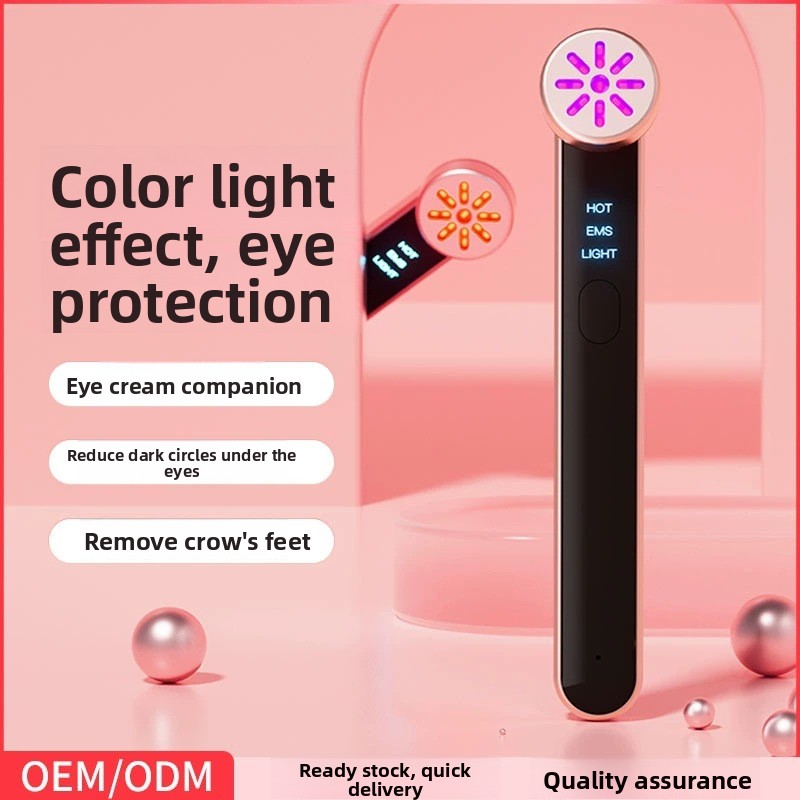 Professional 42C Heated EMS LED Eye Massage Wand for Fine Lines Dark Circles &amp; Puffiness Support CE RoHS Approved Device