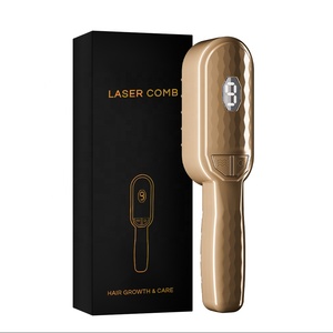 Custom 655nm Red LED Laser Hair Growth Therapy Leading-in Hair Serum Applicator Scalp Vibrating Massage Comb Red Light Therapy