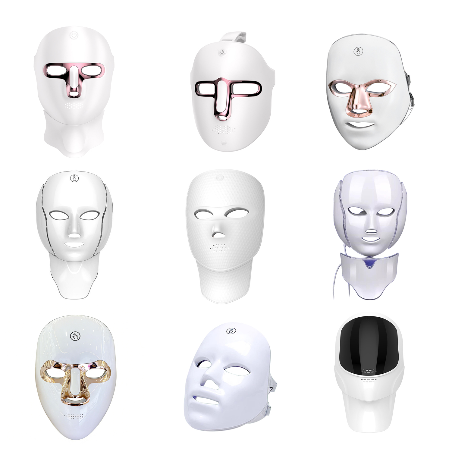 NQK OEM Portable 7-Color LED Beauty Mask Rechargeable Handheld Facial Device For Salon Spa Distributor Wholesale Supplier