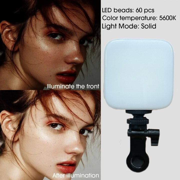 M88 MJ88 Clip-On RGB LED Fill Light Rechargeable Portable Video Light On-the-Go Content Creation Selfie Light for Beauty Camera