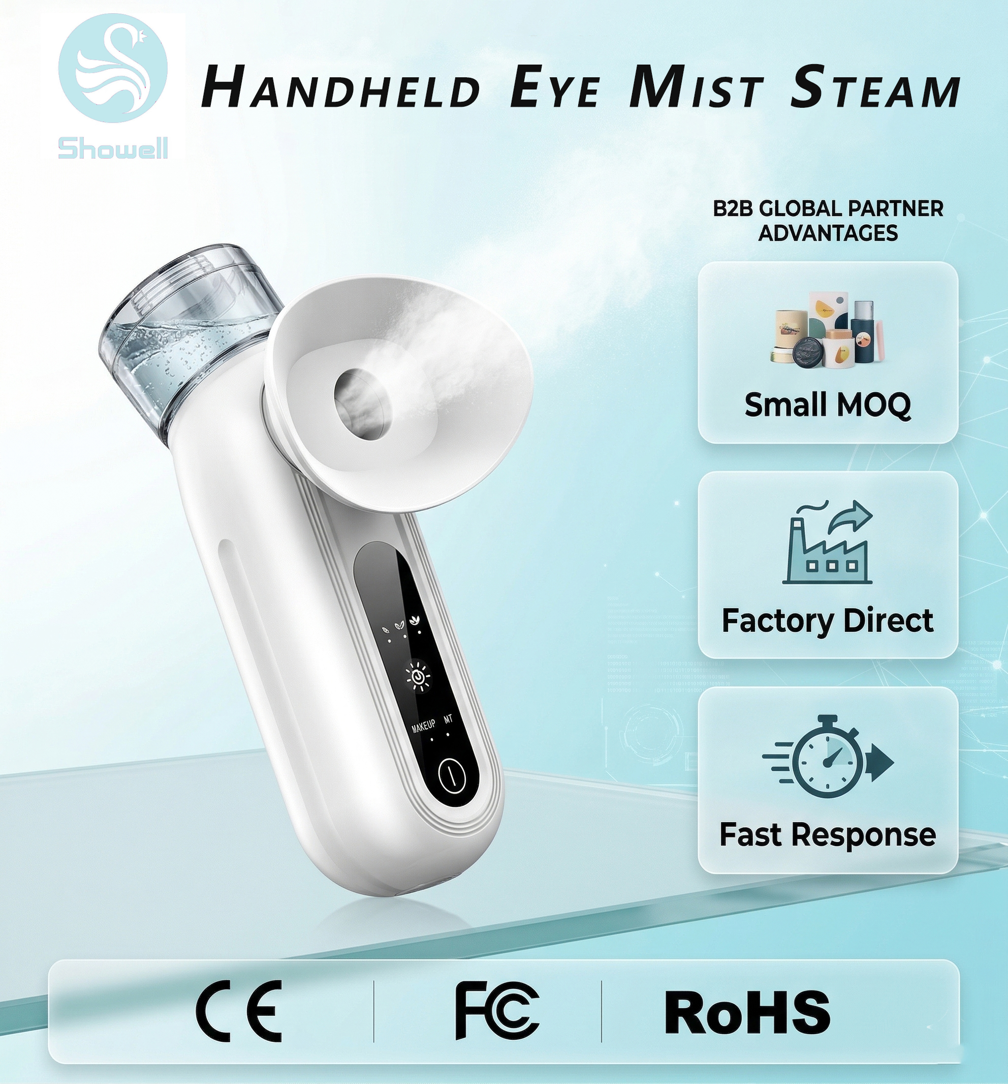 2026 Upgraded Eye Mist Steamer Eye Relief Steam Therapy Heated Nano Eye Mist Steam Sprayer