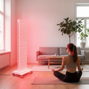 OEM Home Use Full Body Face Beauty Device LED Red Light Therapy Panel with Rolling Stand Infrared Physiotherapy
