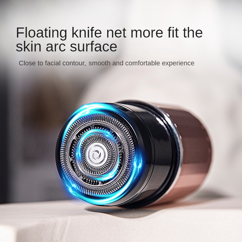 New Waterproof IPX7 USB Rechargeable Stainless Steel Wireless Face Underarm Razor Mini Portable Electric Rotary Shaver For Women
