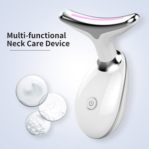 Hot Selling Anti-aging Face Neck Lifting Massager Skin Care LED EMS Neck Beauty Device Wrinkle Remover Tool
