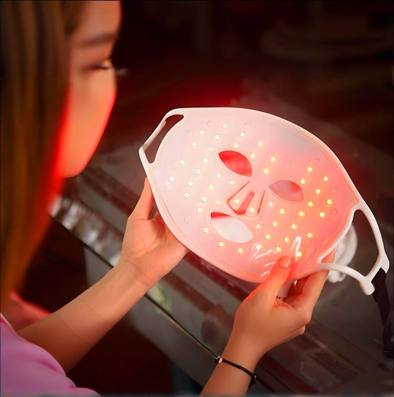 Flexible Red Light LED Mask Facial Mask LED Light Therapy Skin Care LED Face Therapy Silicone Mask