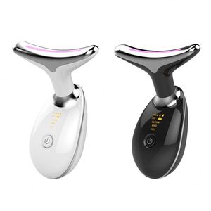 2022 Neck Care Device Massager Vibration LED Skin Wrinkle Removal Tightening And Lifting Light Led For Face Neck