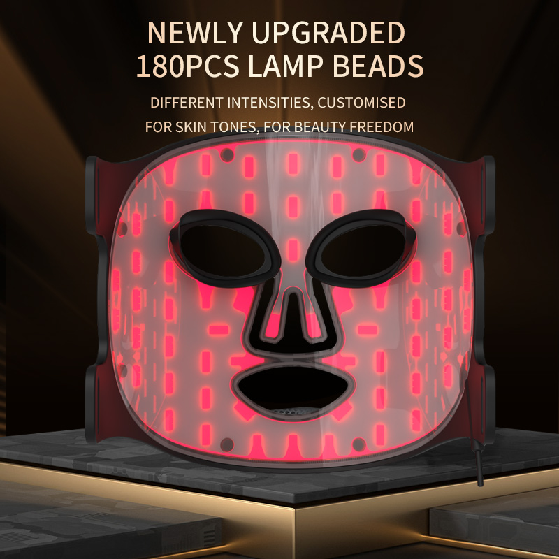 Yanxer LED Beauty Device Home Ems Red Light Therapy Face Mask 4 Colors Anti Wrinkle Skin Rejuvenation Facial Mask