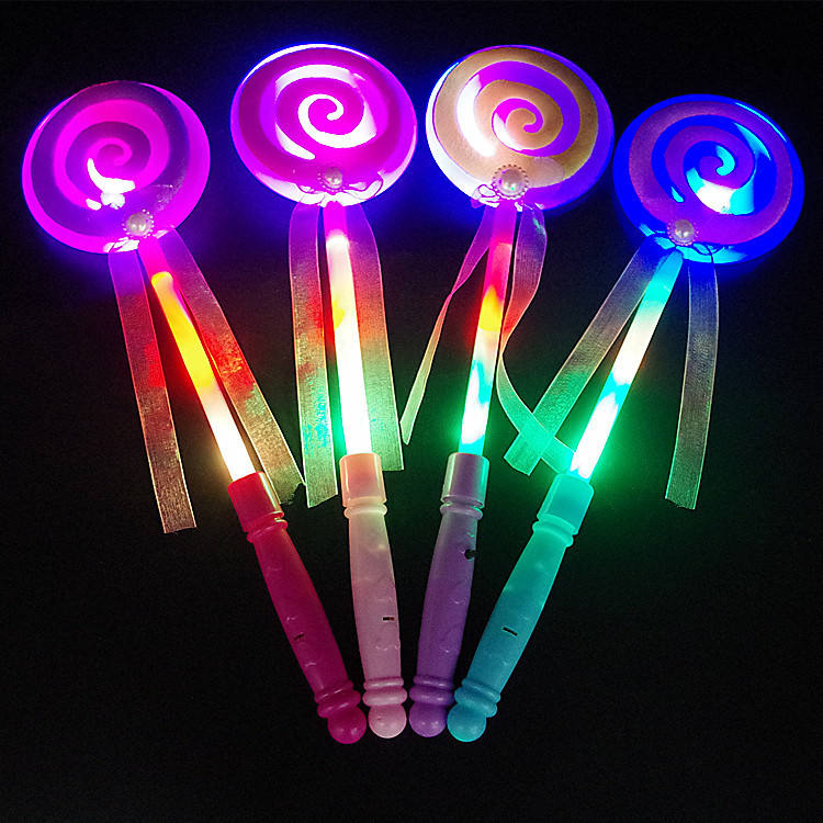 Customized LED Variable Frequency Lollipop Magic Rod Beauty Flashing Party Stick Light Wand Adult New Year Diwali Ramadan Indoor