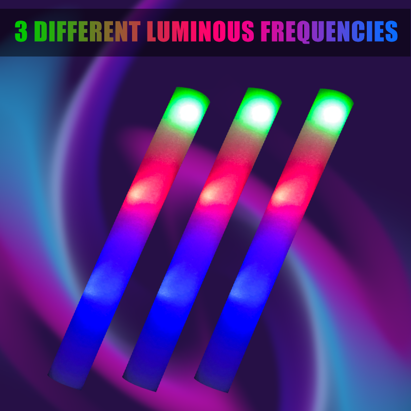 High Quality Promotional Light Wand Custom Glow Light Up Detailing Foam Sticks With Led Lights