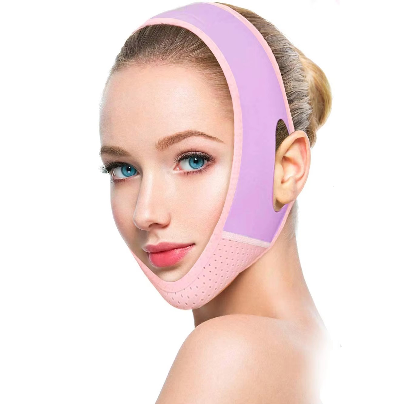 Rechargeable Heat Therapy Tool for Skin Smoothing and Brightening 3-Color LED Light Facial &amp; Neck Massager Face Strip