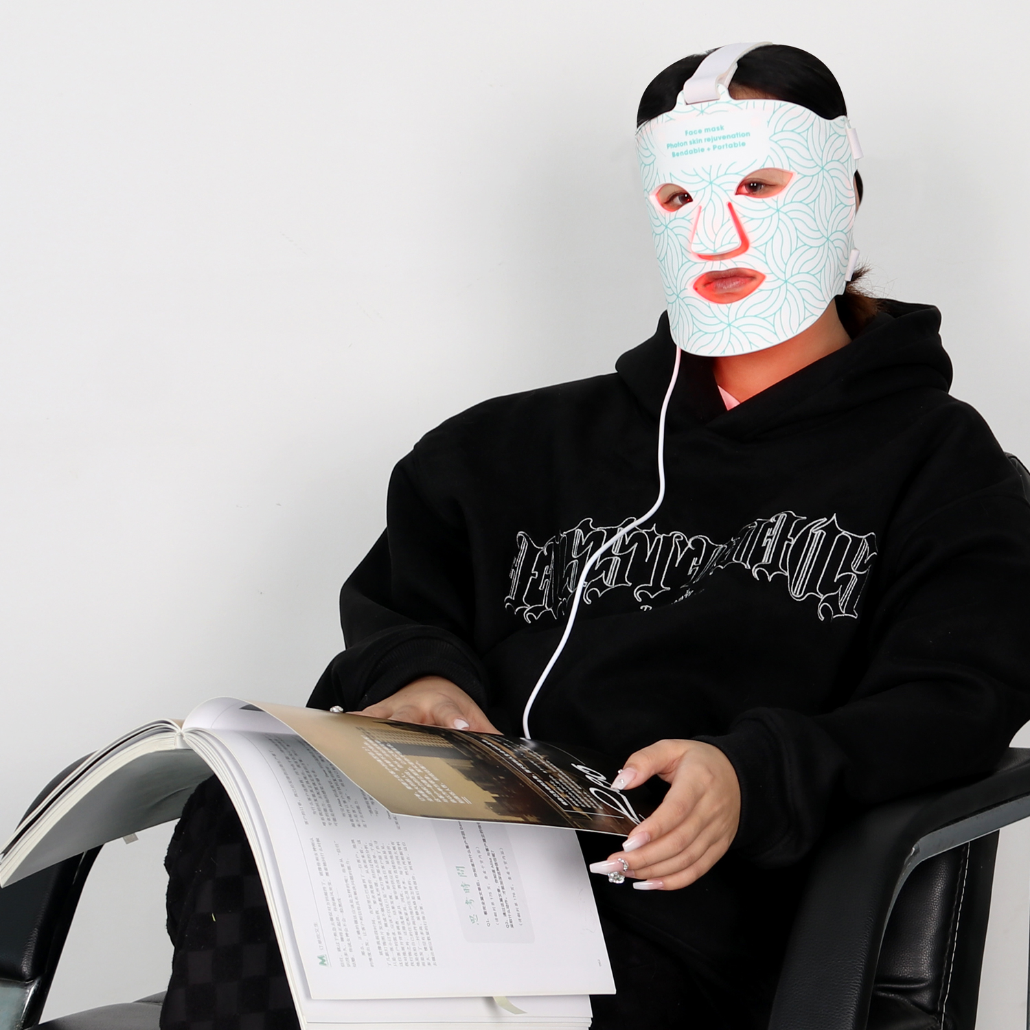 Led Mask 460nm 590nm 630nm 850nmRed Light Therapy Four Chips Red Light Face Mask