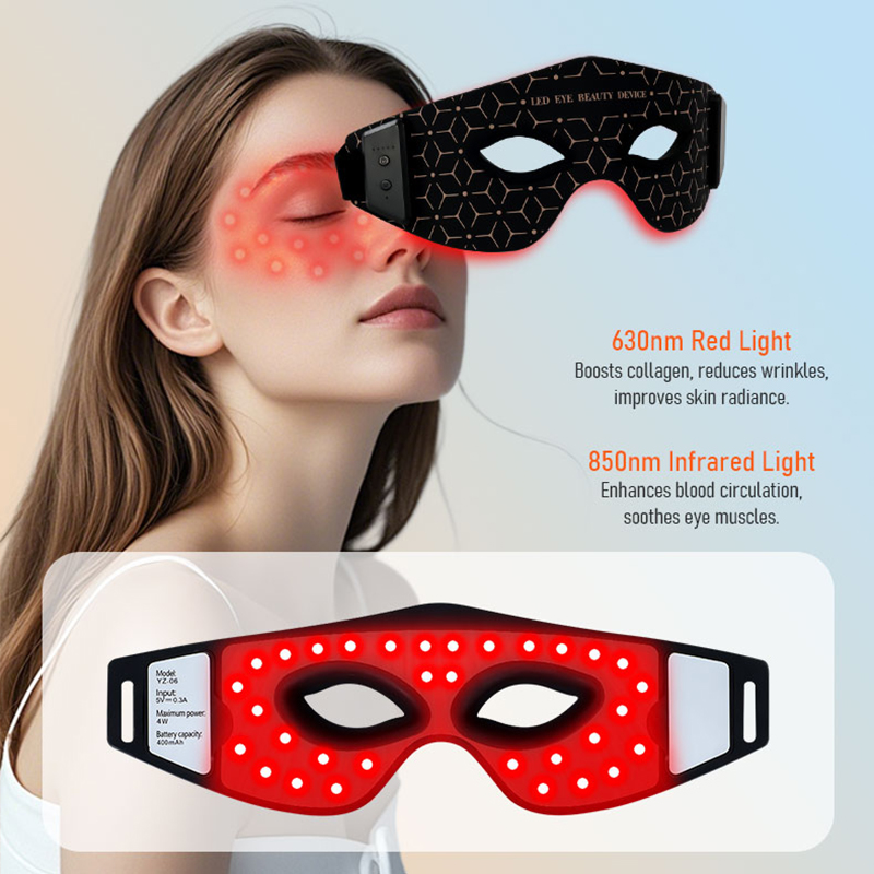 Portable 510K Red Light Eye Beauty Instrument Photon Rejuvenation Heating Eye Mask LED Silicone Home Eye Care Device