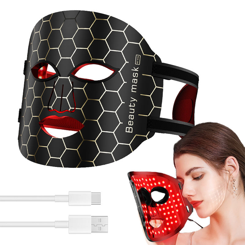 Wholesale 650nm 7 Colors Skin Rejuvenating Curved Red LED Light Therapy Silicone Face Mask
