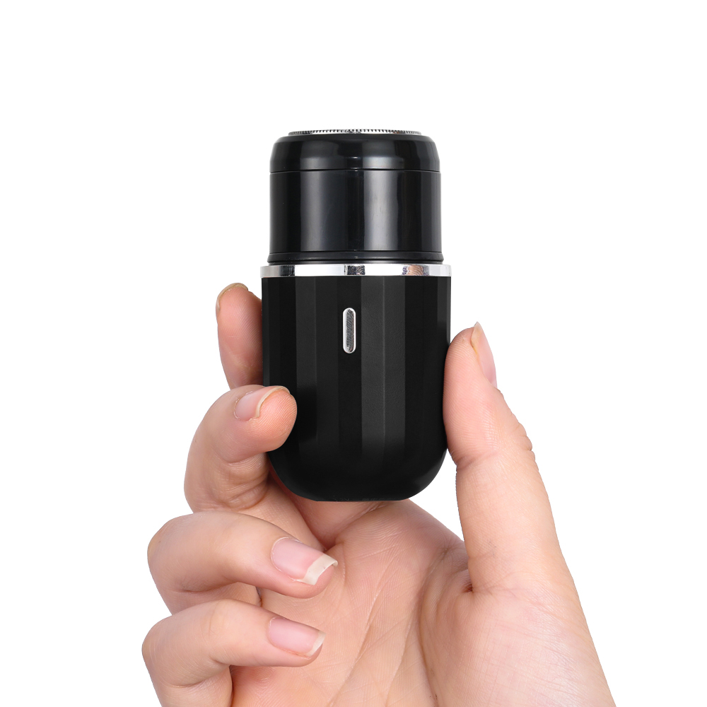 2026 Trend New Rechargeable Waterproof IPX7 USB Mini Travel Portable Electric Rotary Razor Stainless Steel Face Beard Body