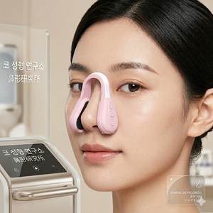 EMS Nose Beauty Device Silicone Soft Nose Lifter with LED Red Light Daily Use Portable Nose Shaping Machine for Women &amp; Men
