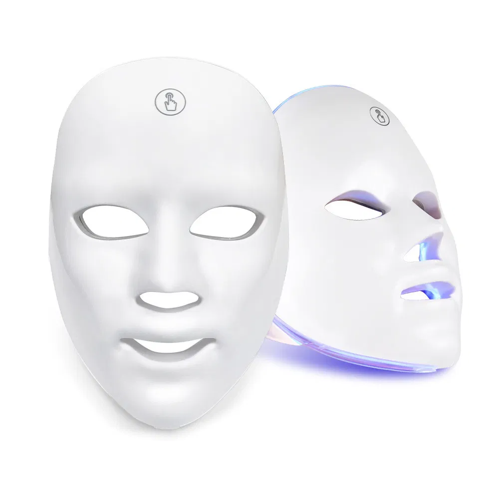 Custom Logo Power Rechargeable Wireless Infrared Seven-Color LED Face Mask Touch-Control