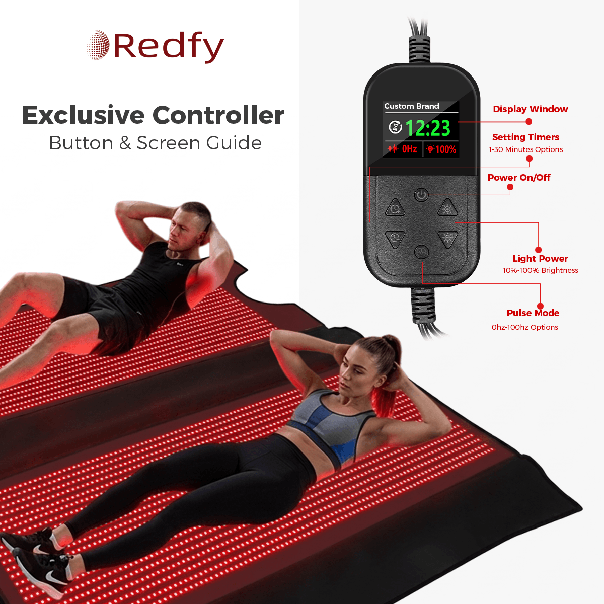 New Arrival Best Red Light Therapy Mat Device 660nm 850nm for Double-sided Full Body Red Light Therapy Bed Blanket Professional