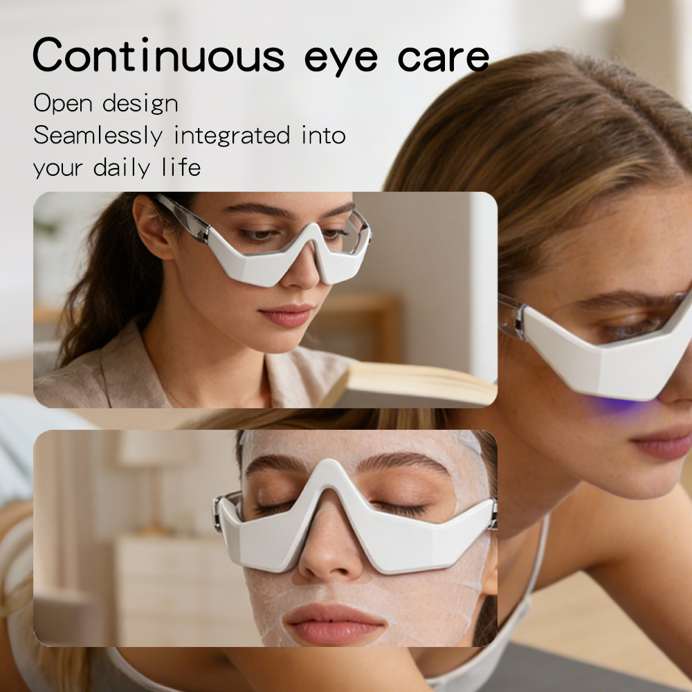 7 Colors 3D Eye Care Microcurrent Eye Therapy Glasses Eye Bags Dark Circles Removal Machine Under Eye Massager For Eye Bags