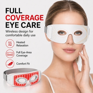 Magique Power Medical Grade 670nm 850nm Red Light Eye Mask Full Coverage Mini Eye Massager Red Light Therapy Device for Eyes