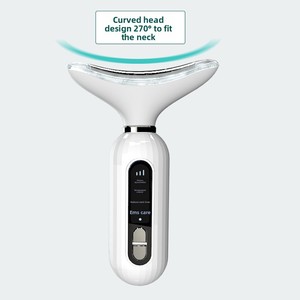 Facial Neck Care Photofacial Anti-Wrinkle Beauty Device with EMS Microcurrent &amp; LED Light Therapy for Lifting Firming Anti-Aging