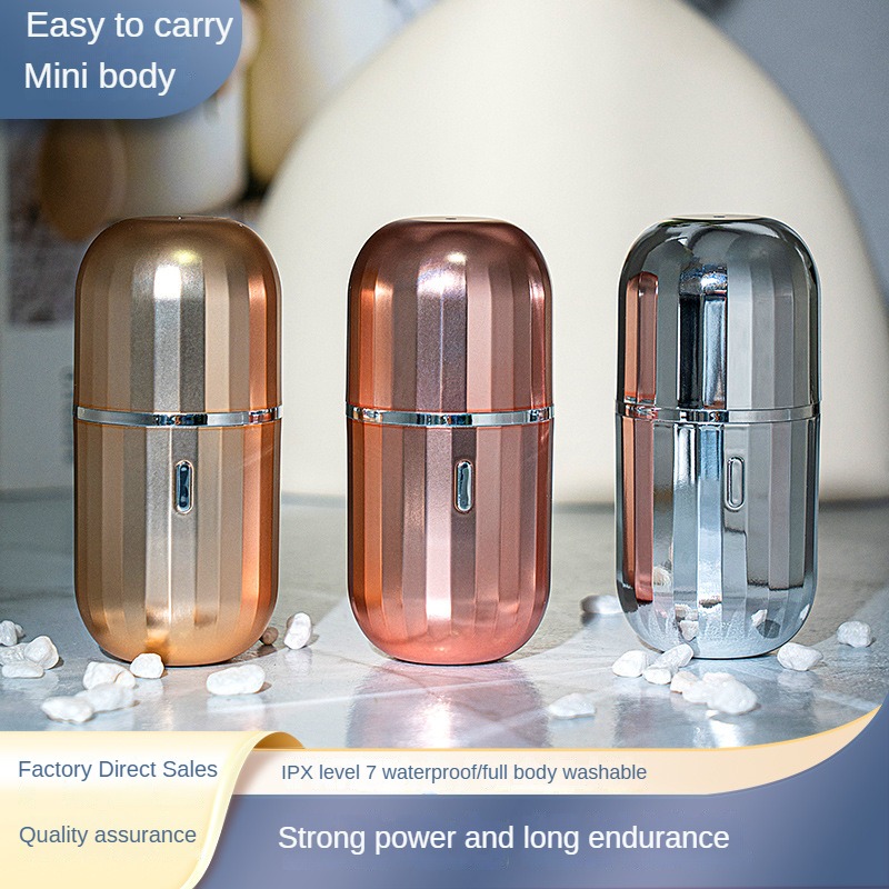 New Waterproof IPX7 USB Rechargeable Stainless Steel Wireless Face Underarm Razor Mini Portable Electric Rotary Shaver For Women