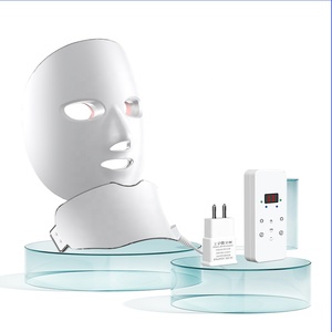 Korean Wireless 7 Colors PDT LED Light Photodynamic Therapy Face and Neck LED Mask Beauty Device for Facial Skin Acne Treatment