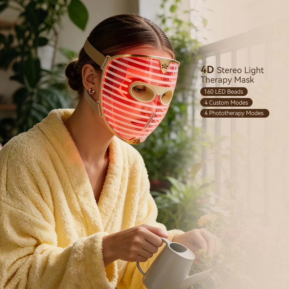 Wholesale Customization Clinical 4 Colors Red Light Therapy Face Mask for Anti-Aging Wrinkle Reduction 460nm 605nm 630nm 850nm LED Facial Mask OEM Manufacturer