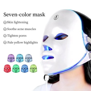 Rechargeable LED Light Therapy Face Mask With 7 Color Options For Skin Rejuvenation And Anti Aging