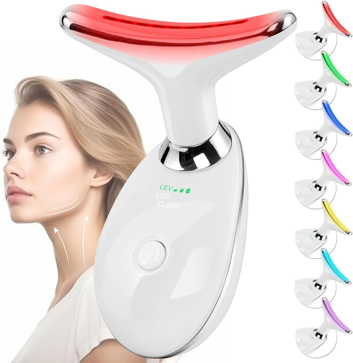 Face Neck Sculpting Wand Tool LED Light Therapy Massager for Lifting Toning Skin Anti Aging Gift