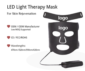 USB Hand Held LED Red Light Therapy Face Mask Skin Care Wrinkle Reduction Beauty Device Home Personal Use Portable Acne Silicone