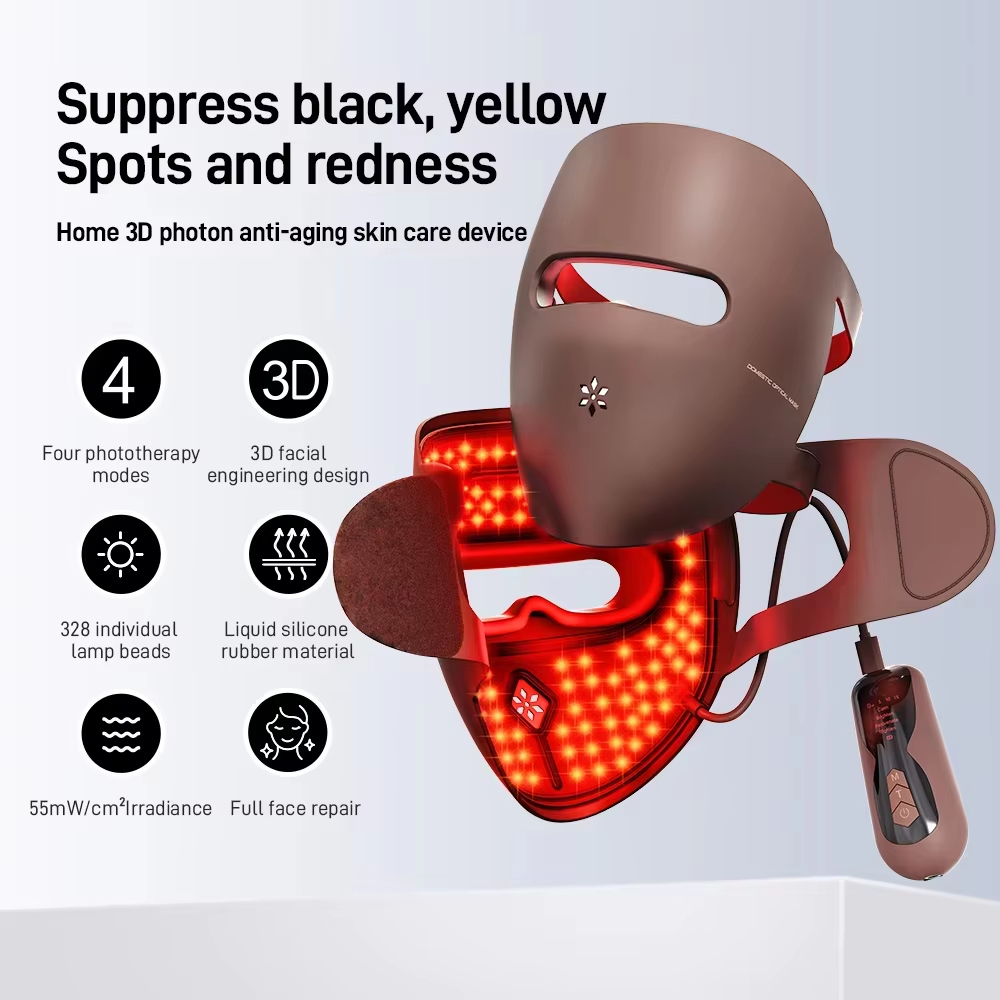 Neck and Face Integrated Led Mask Rejuvenate Mode Collagen Stimulation Skin Brightening Anti Aging Salon Equipment