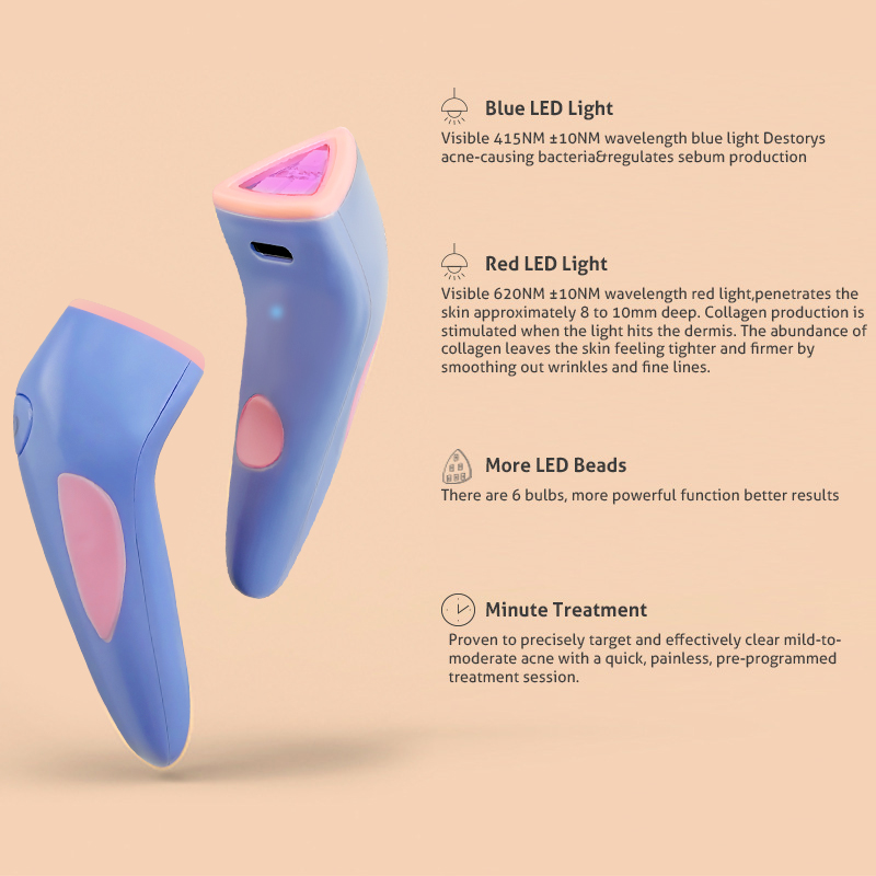 LED Electric Facial Massager Beauty Device Anti-Wrinkle Neck Face Firming Acne Removal Skin Care Machine