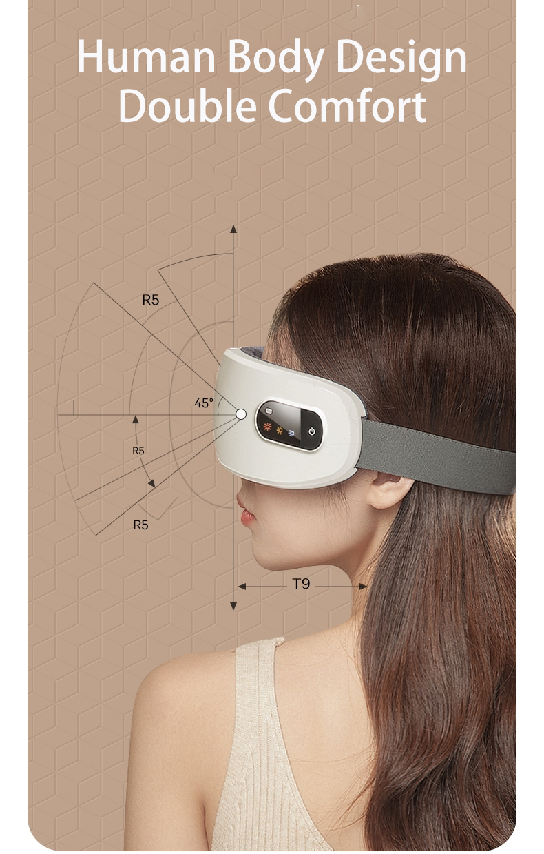 Wireless Eye Massager Smart Vibration Portable Eye Care Beauty Massager Machine With Heat Compression
