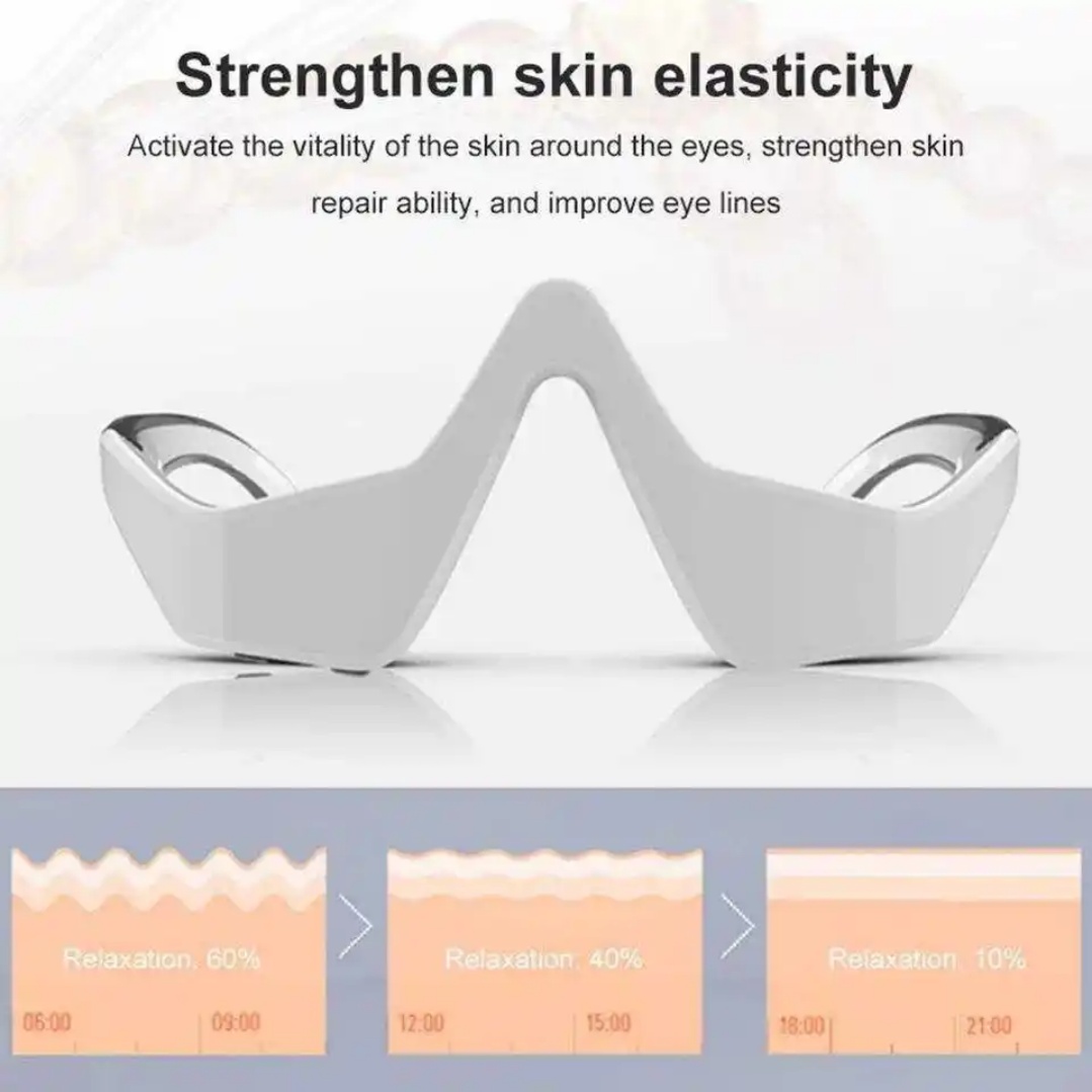 Facial Red Light Beauty Eye Massager Light Therapy Eye Beauty Wand for Facial Skincare Wand Purple &amp; White Rejuvenation Tool