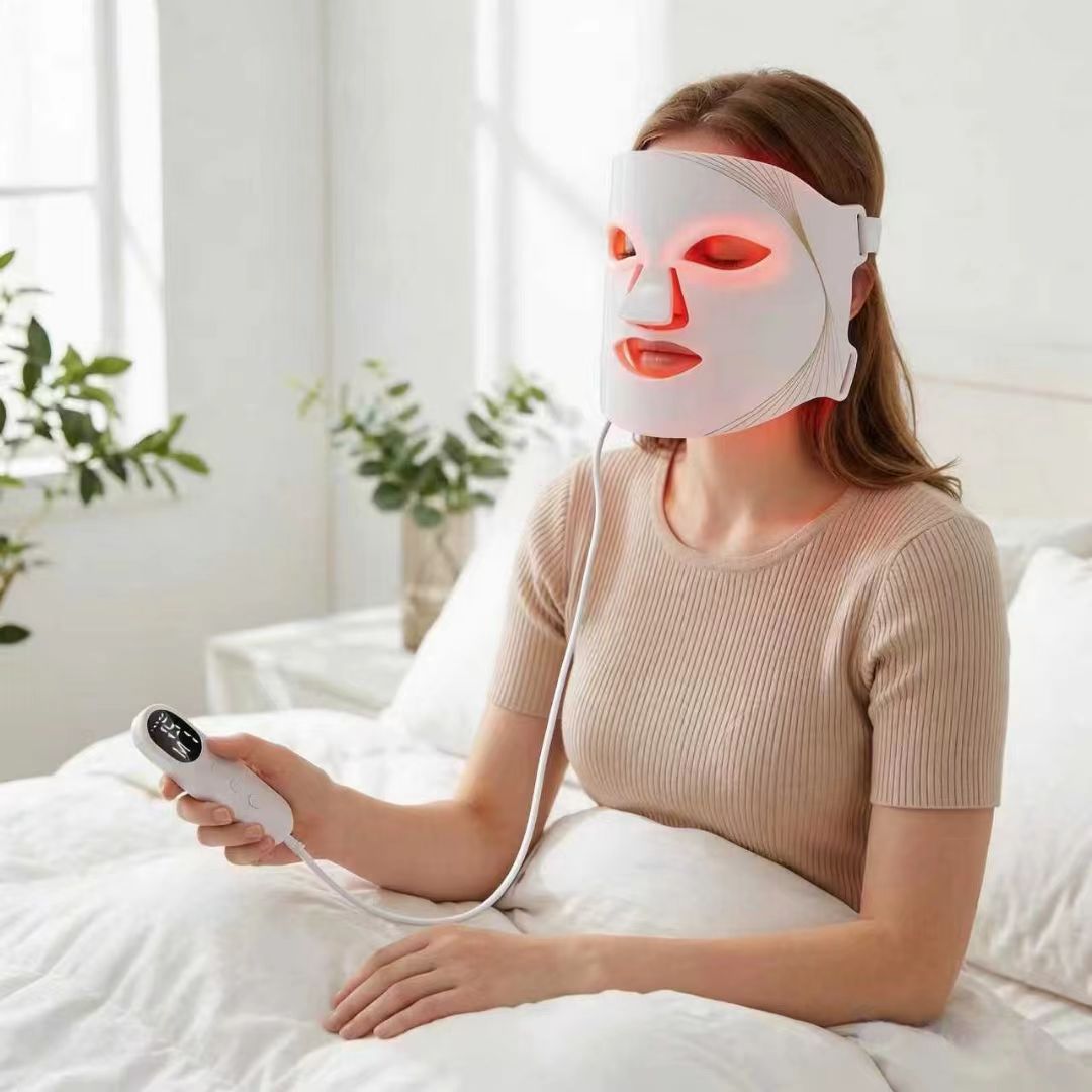 New 7 Wavelengths 8 Modes Led Red Masks Light Therapy Facial Beauty Infrared Light Therapy Mask Led Face Mask