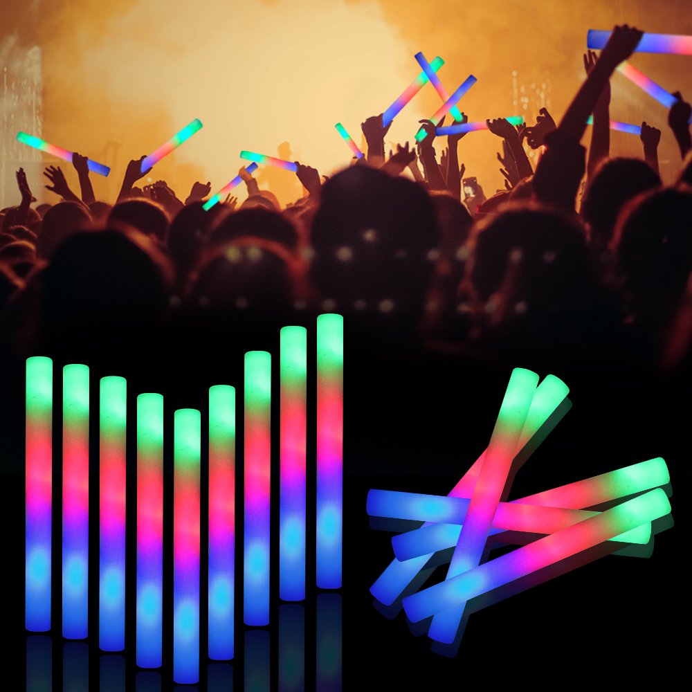 High Quality Promotional Light Wand Custom Glow Light Up Detailing Foam Sticks With Led Lights