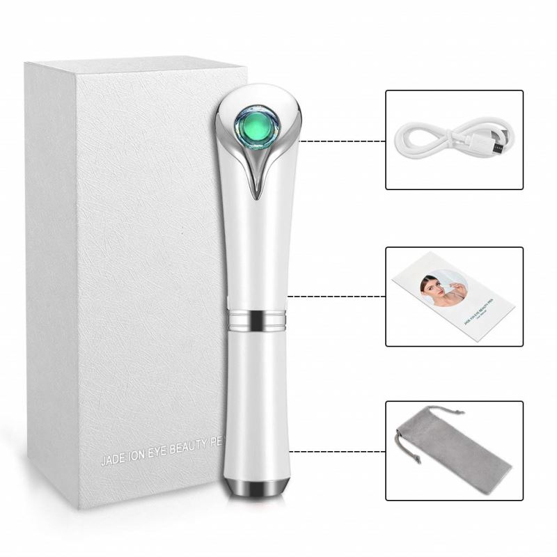 Mini LED Light Anti Aging Dark Circle Pen Stick Removal Wrinkle Face Rejuvenation Tool Electric Vibration Eye Massager Wand
