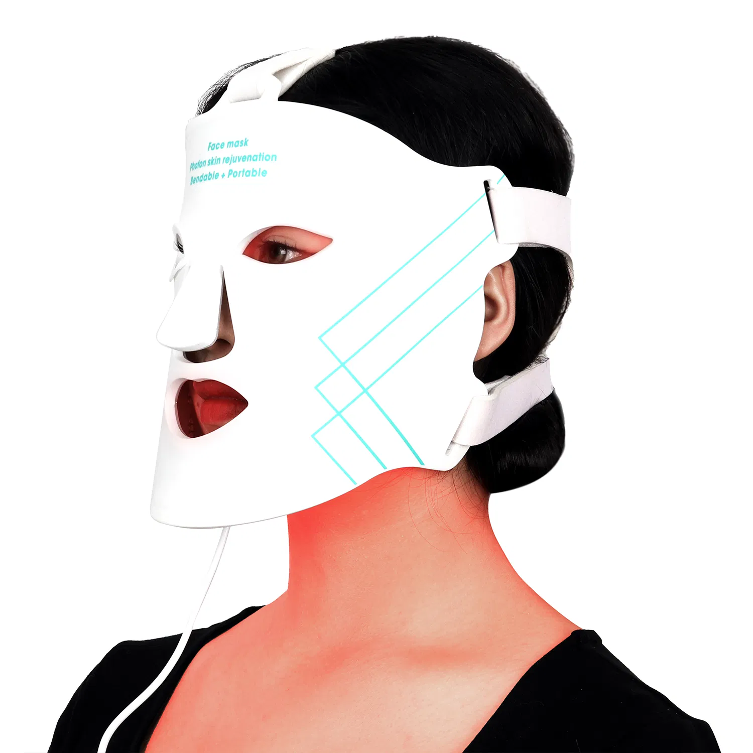 LED Light Therapy Silicone Face Mask 4 Colors Red Infrared Facial Skin Rejuvenation Anti Aging Beauty Products Skin Care for Home Use OEM ODM Manufacturer