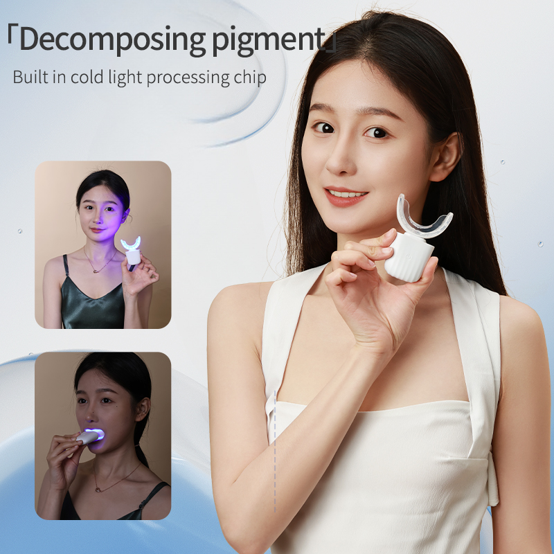 Portable Electric LED Ultraviolet Teeth Whitening Cold Light Device for Household Use Dental Cleaning Oral Hygiene Beauty