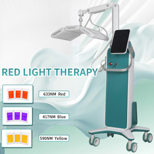 Skin Care PDT LED Photon Skin Rejuvenation Device for Acne Treatment 3 Wavelength 633nm 417nm 590nm Red Light Therapy Machine