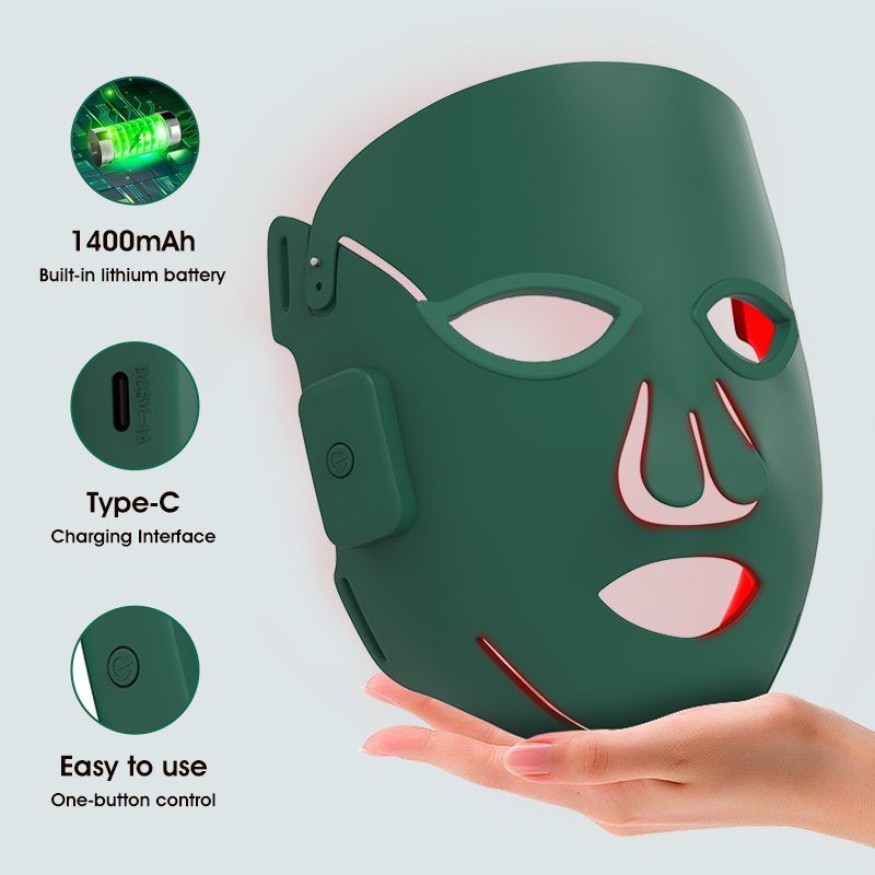 Redfy LED Facial Mask Comfortable Fit Adjustable Strap Device Portable Rechargeable Multi Spectrum Light Photon Therapy