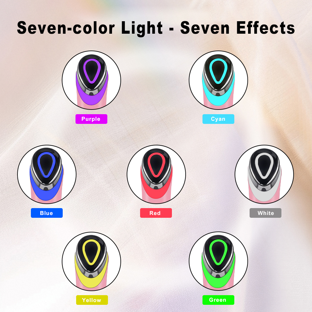 Portable Eye Massage Equipment Vibration &amp; Red Blue LED Ionic Skincare Under Eye Facial Massager Electric Eye Massager Wand
