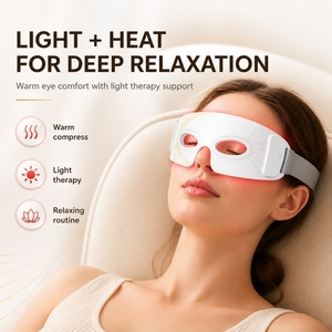 Magique Power Wearable LED Red Light Therapy Device Smart Remote Control Eye Massager Mask Sleep Aid for Eye Care and Beauty