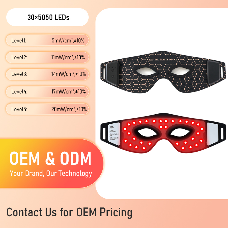 Portable 510K Red Light Eye Beauty Instrument Photon Rejuvenation Heating Eye Mask LED Silicone Home Eye Care Device