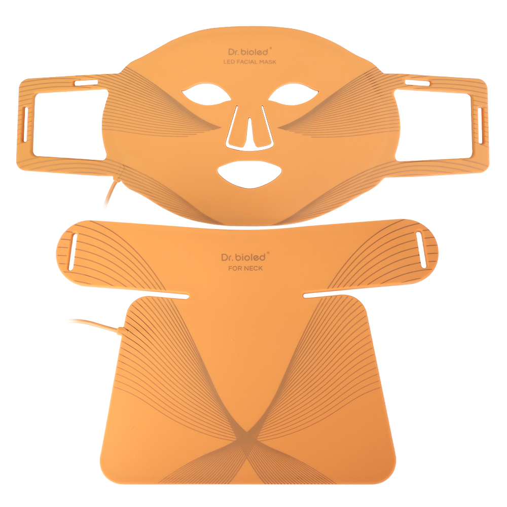 Silicone Led Facial Mask 8 Lights Therapy Photon Machine Rechargeable Foldable with 122 Lamps