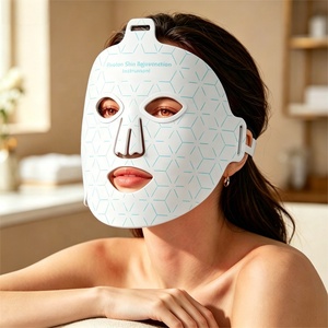 New Product 2026 Led Beauty Facial Mask 8 Colors Wireless Led Face Mask Red Light Therapy Mask With Large Screen Controller