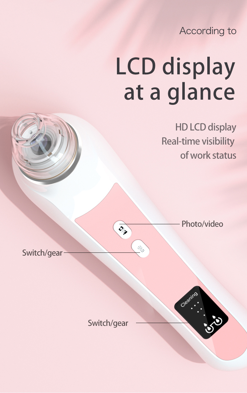 Professional WiFi Visual Camera Blackhead Remover Wireless Vacuum Pore Cleaner Waterproof Face Cleansing Nose Use 3 Suction